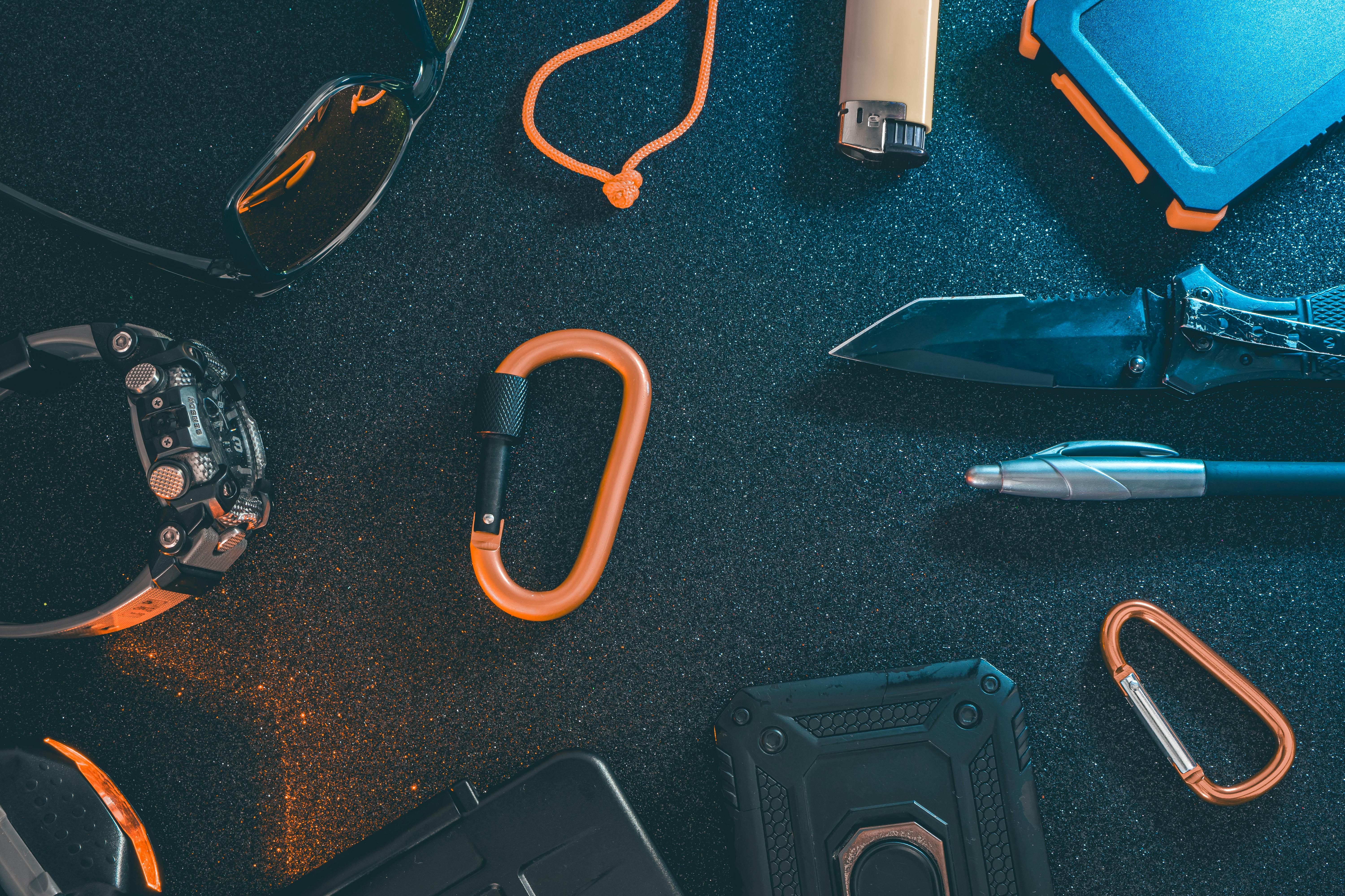 Ultralight backpacking gear laid out on the ground